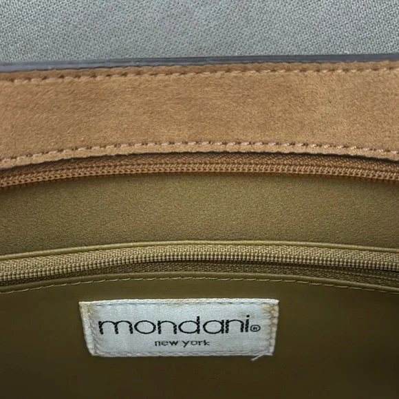 Mondani Vintage Brown Suede Shoulder Bag - Picture 6 of 7
